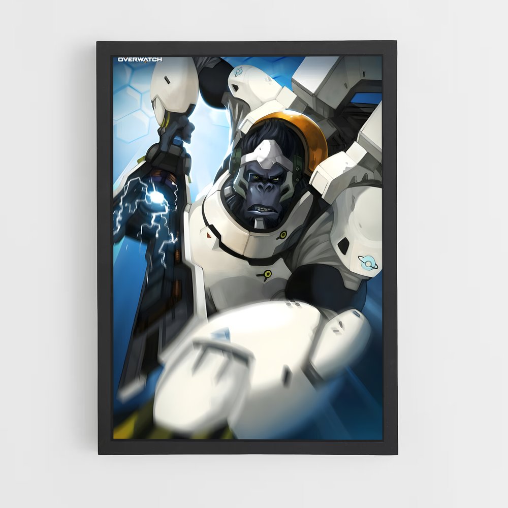 Poster Winston, le Héros Cyborg – affiche Overwatch (vue 2)